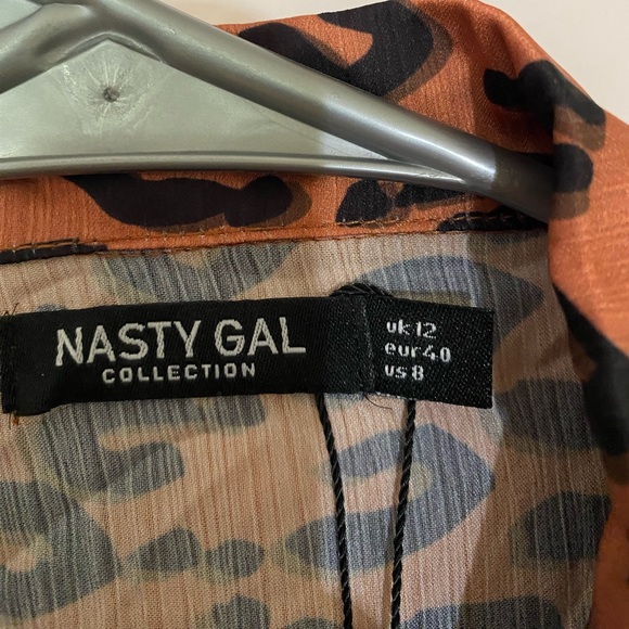 Nasty Gal animal print long sleeve top, SIZE 8 - Picture 3 of 3